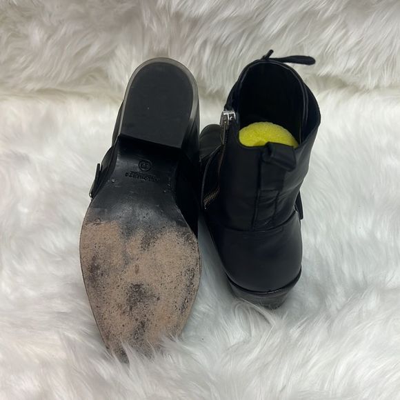 All Saints Katy Leather Ankle Booties Shoes 39 B7 - Picture 11 of 14